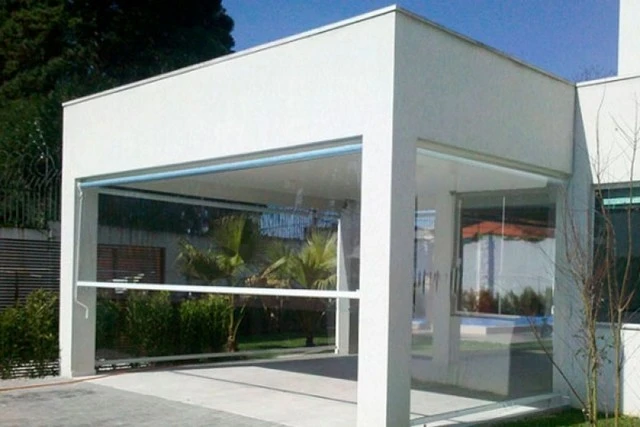 toldo transparente de enrolar